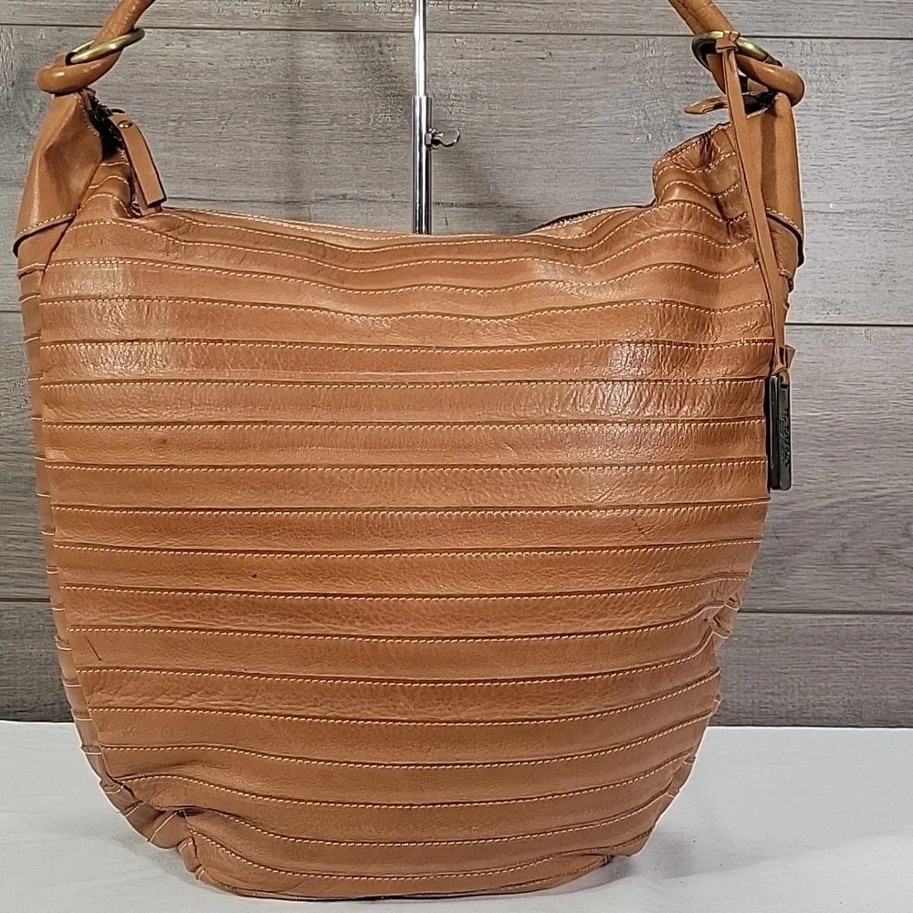 Large IL Duca  Tan Leather Hobo Bag - Classic Everyday Shoulder Bag